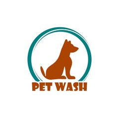 Pet washing logo 