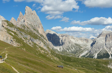 Fototapeta na wymiar Summer Dolimites Alps high mountains panoramic view