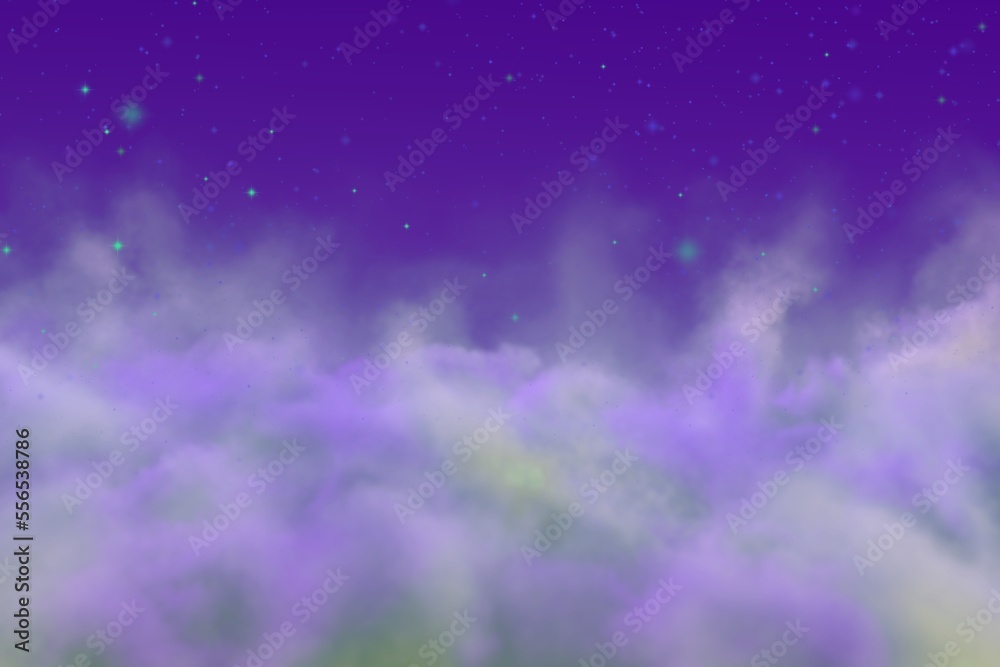 Wall mural mysterious clouds concept with lights bokeh effect design abstract background for clipart purposes