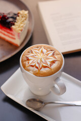 cup of coffee and cake