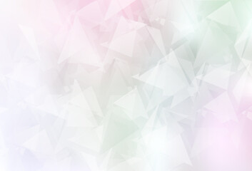Obraz premium Light Pink, Yellow vector gradient triangles pattern.