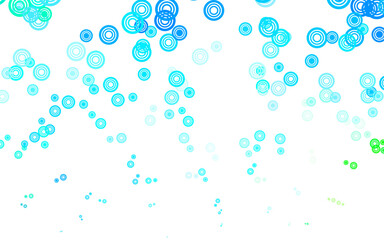 Light Blue, Green vector backdrop with dots.