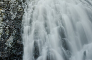 Fototapeta na wymiar View of the Oshinkoshin Falls. Shiretoko Peninsula. Hokkaido. Japan.