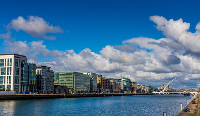 Fototapeta premium city Dublin, Ireland, cityscape, buildings,