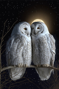 Owls Cuddling