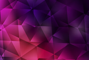 Obraz premium Dark Pink vector polygonal template.