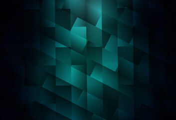 Fototapeta premium Dark Green vector texture in rectangular style.