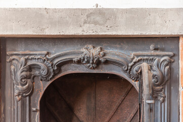 Interior of an abandoned old historic palace mansion in Poland in Central Europe