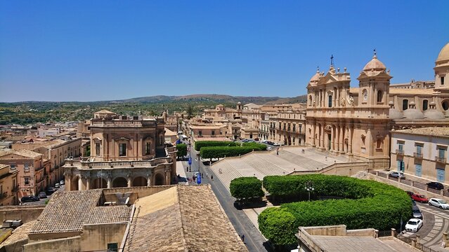 Cath&eacute;drale de San Nicol&ograve;, Noto, province de Syracuse, Sicile, Italie
