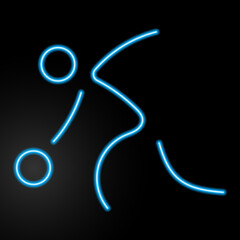 bowling neon sign, modern glowing banner design, colorful modern design trends on black background. Vector illustration.