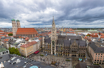 Naklejka na ściany i meble Popular city square in Germany
