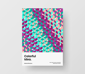 Isolated mosaic pattern book cover concept. Simple company identity design vector illustration.