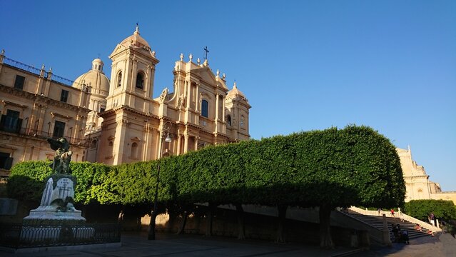 Cath&eacute;drale de San Nicol&ograve;, Noto, province de Syracuse, Sicile, Italie
