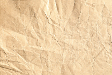 Old dark brown crumpled paper texture