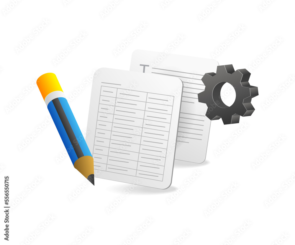 Leinwandbilder flat isometric 3d illustration concept of creating data forms