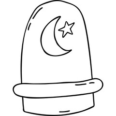 muslim tomb with crescent moon