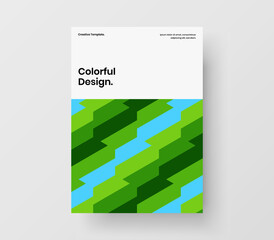 Vivid geometric shapes presentation illustration. Minimalistic handbill vector design concept.