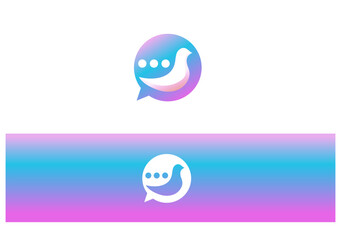 White dove logo and icon concept