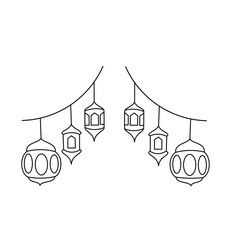 hand drawn islamic lamp