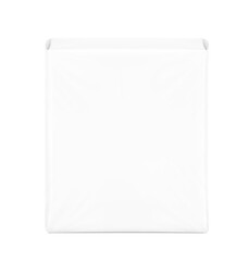 Packaging bag mockup. Vector illustration isolated on white background. Ready for your design. Suite for the presentation of pads, diaper, wet wipes, foods, household, etc. EPS10.	