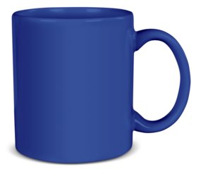 11 oz Blue Coffee Mug Mockup Isolated