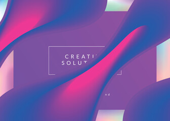 Landing page with liquid dynamic elements and fluid shapes.