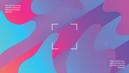 Modern Layout. Hipster Page. Minimal Cover. Color Abstract Background. Pink Bright Shape. Fluid Element. Wavy Landing Page. Technology Magazine. Lilac Modern Layout