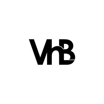 vhb letter initial monogram logo design