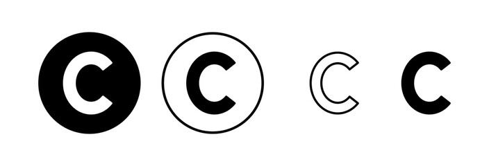 Copyright icon vector illustration. copyright sign and symbol