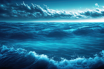 backdrop of a beautiful, blue ocean with gentle waves. Generative AI