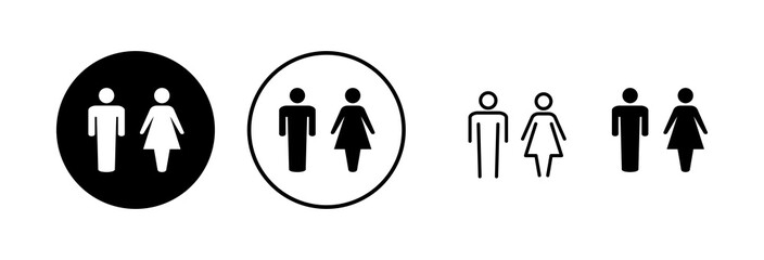 Man and woman icon vector illustration. male and female sign and symbol. Girls and boys