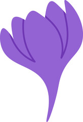 Bright purple crocus spring-flowering plant flat icon