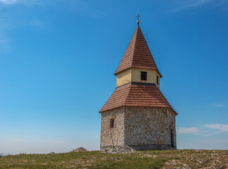 Calvary in the city of Nitra, Slovak Republic. Hexagonal chapel of the Holy Sepulcher. Christian...