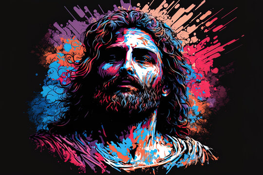 image for the Jesus t shirt. Generative AI