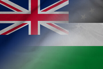 Cook islands and Jordan national flag transborder contract JOR COK