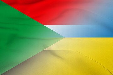 Sudan and Ukraine national flag transborder contract UKR SDN