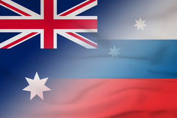 Australia and Slovenia national flag international relations SVN AUS