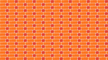 Brick wall masonry seamless pattern. Brown decorative brickwork repeating texture. Bricks rural background. Vector
