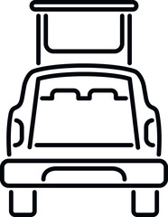 Suv trunk icon outline vector. Vehicle door. Travel back © anatolir