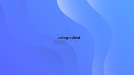 Abstract Modern Background with Wave Lines Motion with Vibrant Blue Gradient Color