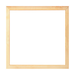 Wood picture frame isolated on white background.