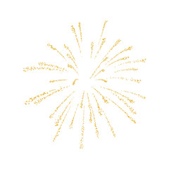 Golden fireworks, background explosion, burst plume golden texture, crumbs. Isolated gold dust. Celebration jewelry, carefully placed by hand. Jewel confetti firework. Burning pyrotechnic. Png