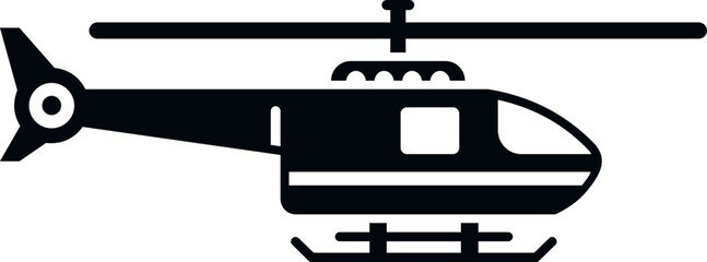 Coast rescue helicopter icon simple vector. Sea guard. Aerial safety