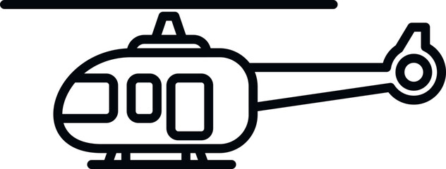 Emergency helicopter icon outline vector. Air transport. Aerial guard