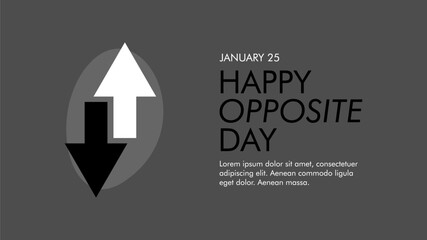 happy opposite day banner design