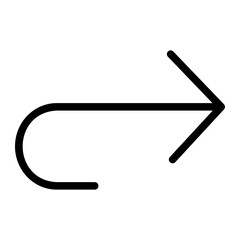 right arrow line icon