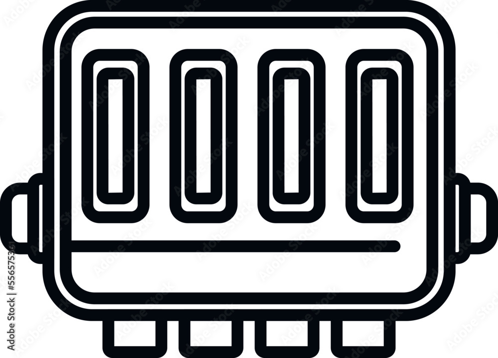 Sticker Junction box icon outline vector. Electric power. Safety wall