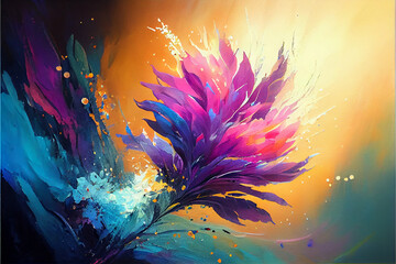 Abstract background with flowers