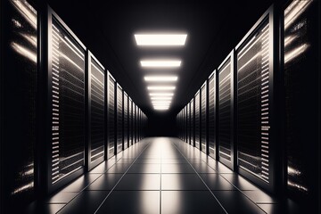 Fototapeta premium Highend futuristic server room