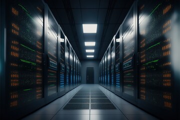 Fototapeta premium Highend futuristic server room
